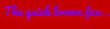 Image with Font Color 7400FF and Background Color C50000